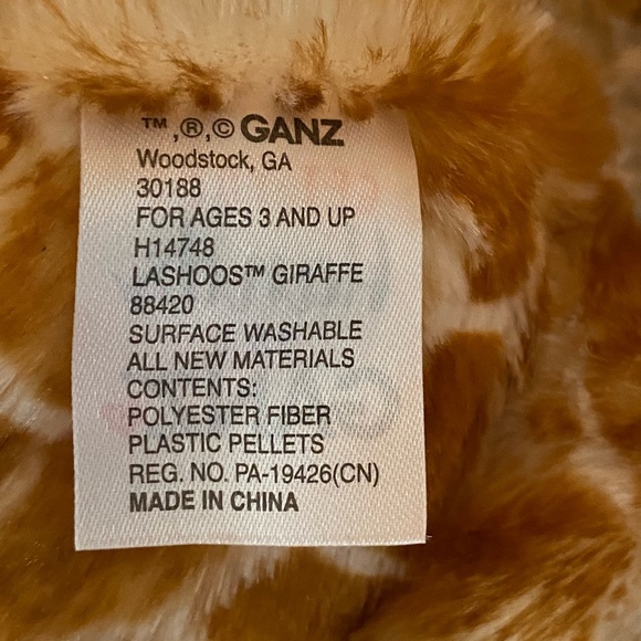 GANZ Lashoos Giraffe Plush Toy - Picture 9 of 13